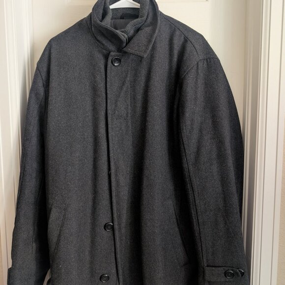 Men's London Fog Asphalt Gray Peacoat Sz M - Picture 1 of 7
